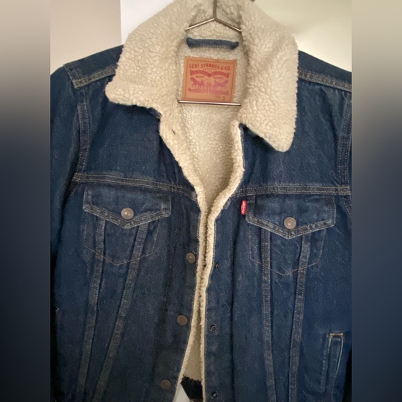 LEVI’S SHERPA DENIM TRUCKER JACKET SMALL - Picture 4 of 7